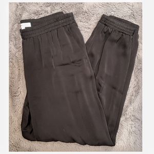 Like New Milly Harriet Viscose Satin Crepe Jogger Pant Color Black Size M